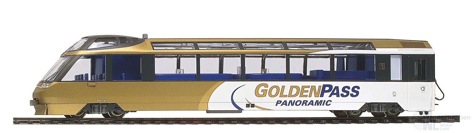Bemo 3588313 - Panoramasteuerwagen MOB Ep.V/VI GoldenPass Panoramic Arst 151 H0/WS Digital